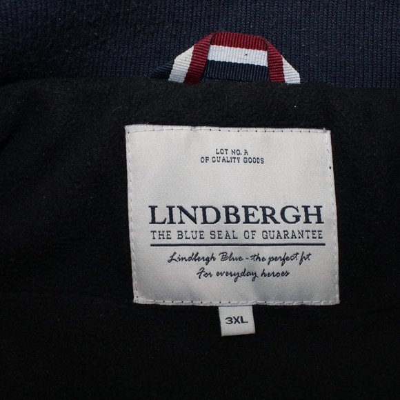 Lindbergh Quilted Field Puffer Men's 3XL XXXL Blue L/S Heavyweight Jacket Coat - Picture 8 of 14